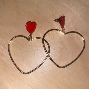 heart hoop earrings